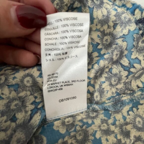 Free People Laced Up Mini Dress Medium Blue Black  Bohemian Cottagecore Boho - Picture 6 of 14